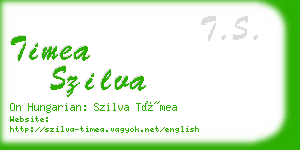 timea szilva business card